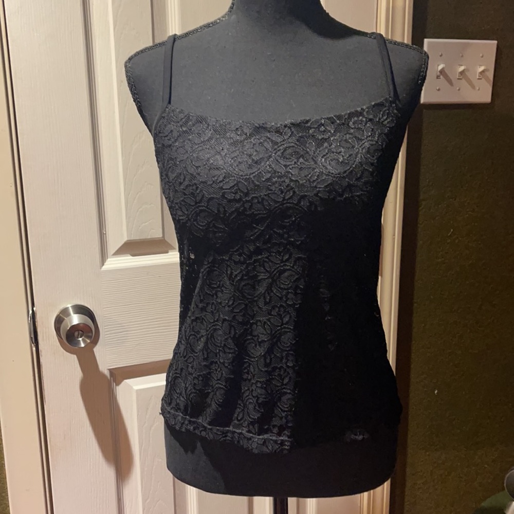 Cinema top black sheer